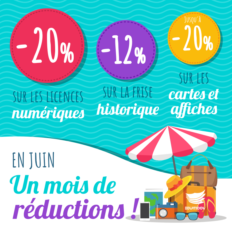 Promotion de juin 2022 : -20% sur les apps, les affiches et les cartes ! -12% sur la frise