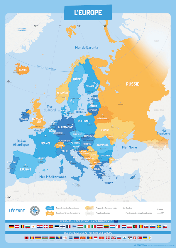 Carte France geante politique  Cartes France et monde géantes