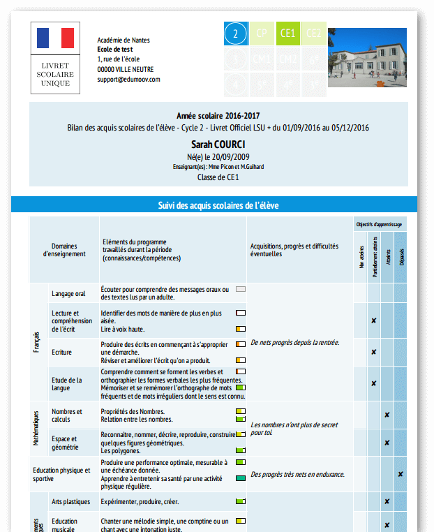 Livret Scolaire Numerique Lsu Edumoov